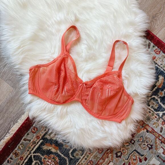 Wacoal Orange Lace Bra - 42D - Picture 5 of 5